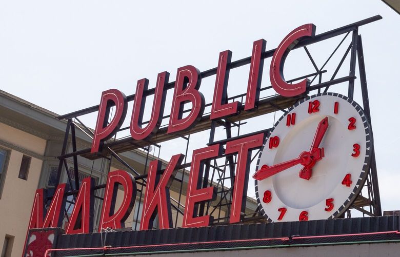 Thursday afternoon at Pike Place Market in Seattle, Washington on May 18, 2023.