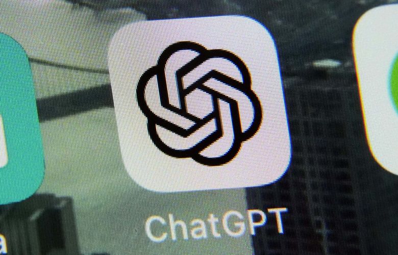 FILE – The ChatGPT app is displayed on an iPhone in New York, May 18, 2023. A federal judge on Thursday, June 22, imposed $5,000 fines on two lawyers and a law firm in an unprecedented instance in which ChatGPT was blamed for their submission of fictitious legal research in an aviation injury claim. (AP Photo/Richard Drew, File) NYSS413 NYSS413