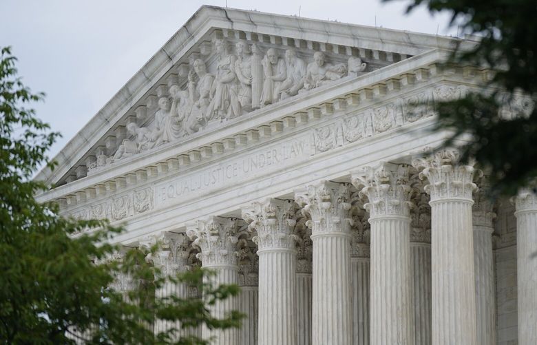 FILE – The U.S. Supreme Court building in Washington, Monday, June 27, 2022. The satirical site The Onion has some serious things to say in defense of parody. The online humor publication has filed a Supreme Court brief in support of a man who was arrested and prosecuted for making fun of the Parma, Ohio, police force on social media. (AP Photo/Patrick Semansky, File)
