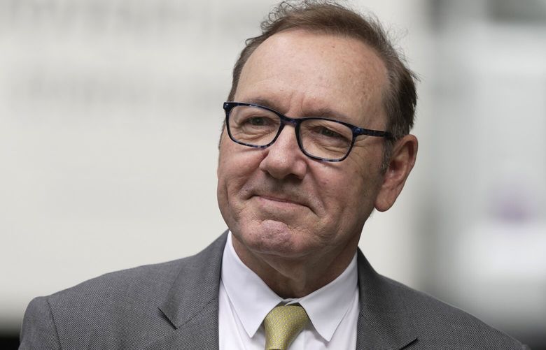 Actor Kevin Spacey arrives at Southwark Crown Court in London, Friday, June 30, 2023. Spacey is going on trial on charges he sexually assaulted four men as long as two decades ago. The double-Oscar winner faces a dozen charges at Southwark Crown Court. Spacey pleads not guilty to all charges. (AP Photo/Kin Cheung) XAG103 XAG103