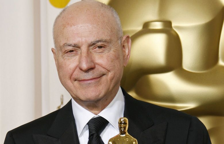 FILE – Alan Arkin poses with the Oscar he won for best supporting actor for his work in “Little Miss Sunshine” at the 79th Academy Awards Sunday, Feb. 25, 2007, in Los Angeles. Arkin, the wry character actor who demonstrated his versatility in comedy and drama as he received four Academy Award nominations and won an Oscar in 2007 for “Little Miss Sunshine,” has died. He was 89. (AP Photo/Kevork Djansezian, File) NYET501 NYET501