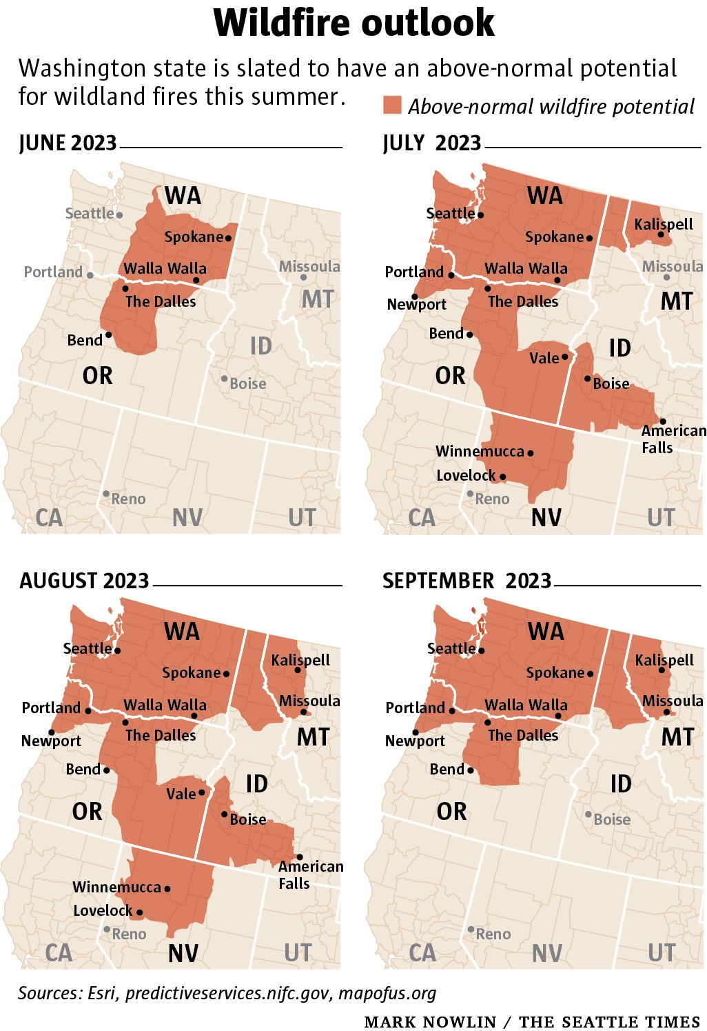 Fires In California Map August 2025 Joel Barge WA Fire Outlook 06.23 