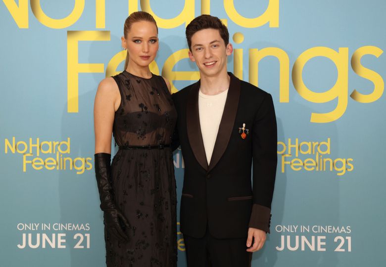 Jennifer Lawrence Supported by Parents at 'No Hard Feelings' Premiere