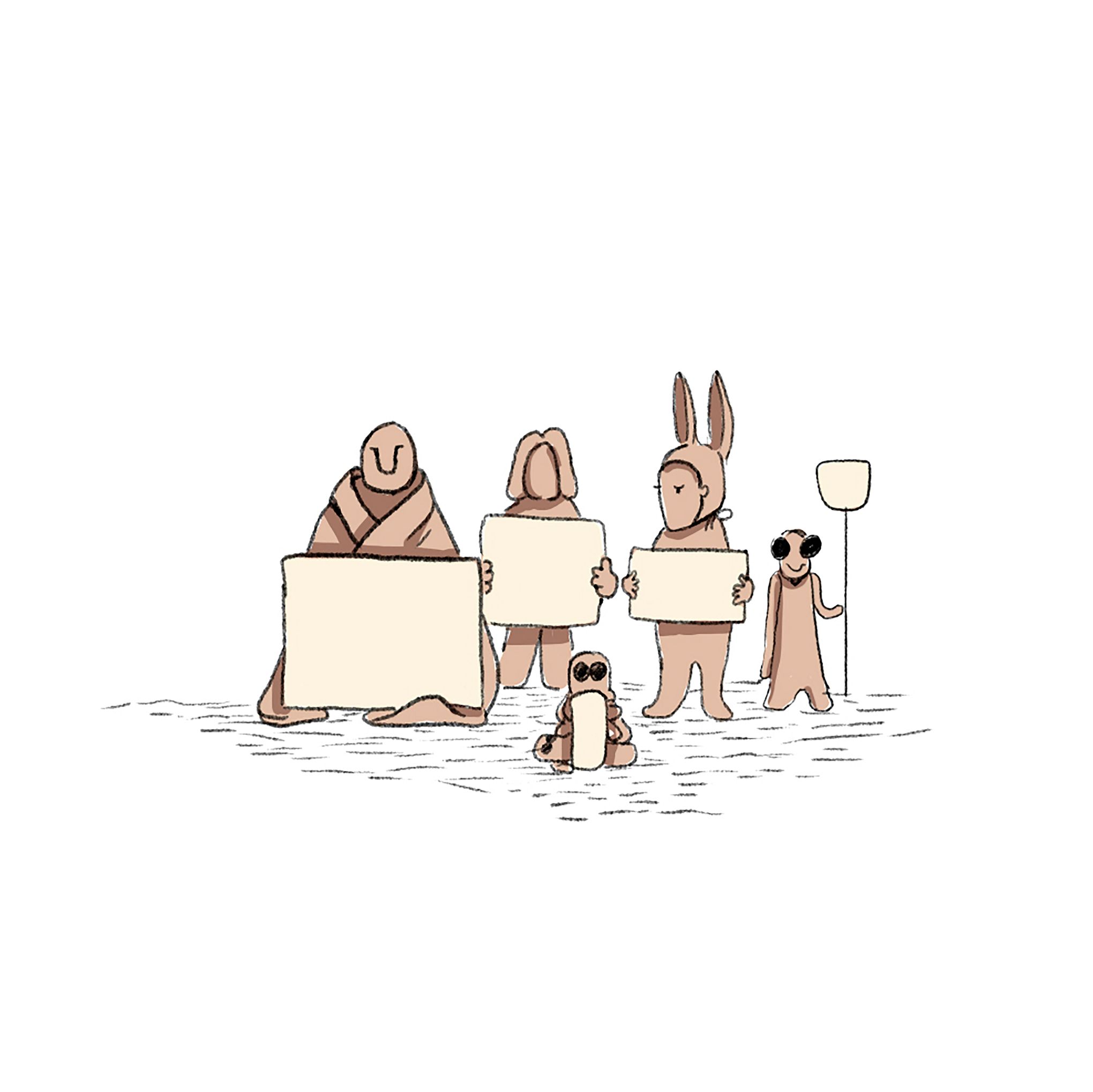 Decoding the anti-war messages of miniature protesters | The Seattle Times, image size:2040x2038