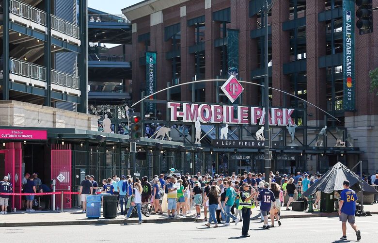 The gates of T-Mobile Park Saturday afternoon in Seattle, Washington on July 1, 2023.