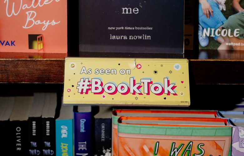 A display of books that are trending on TikTok at a Barnes & Noble book store in Manhattan, June 14, 2023. As TikTok owner ByteDance launches a publishing company, many in the book world wonder if it will create an uneven playing field by boosting its own authors at the expense of others. (Amir Hamja/The New York Times) XNYT0978 XNYT0978