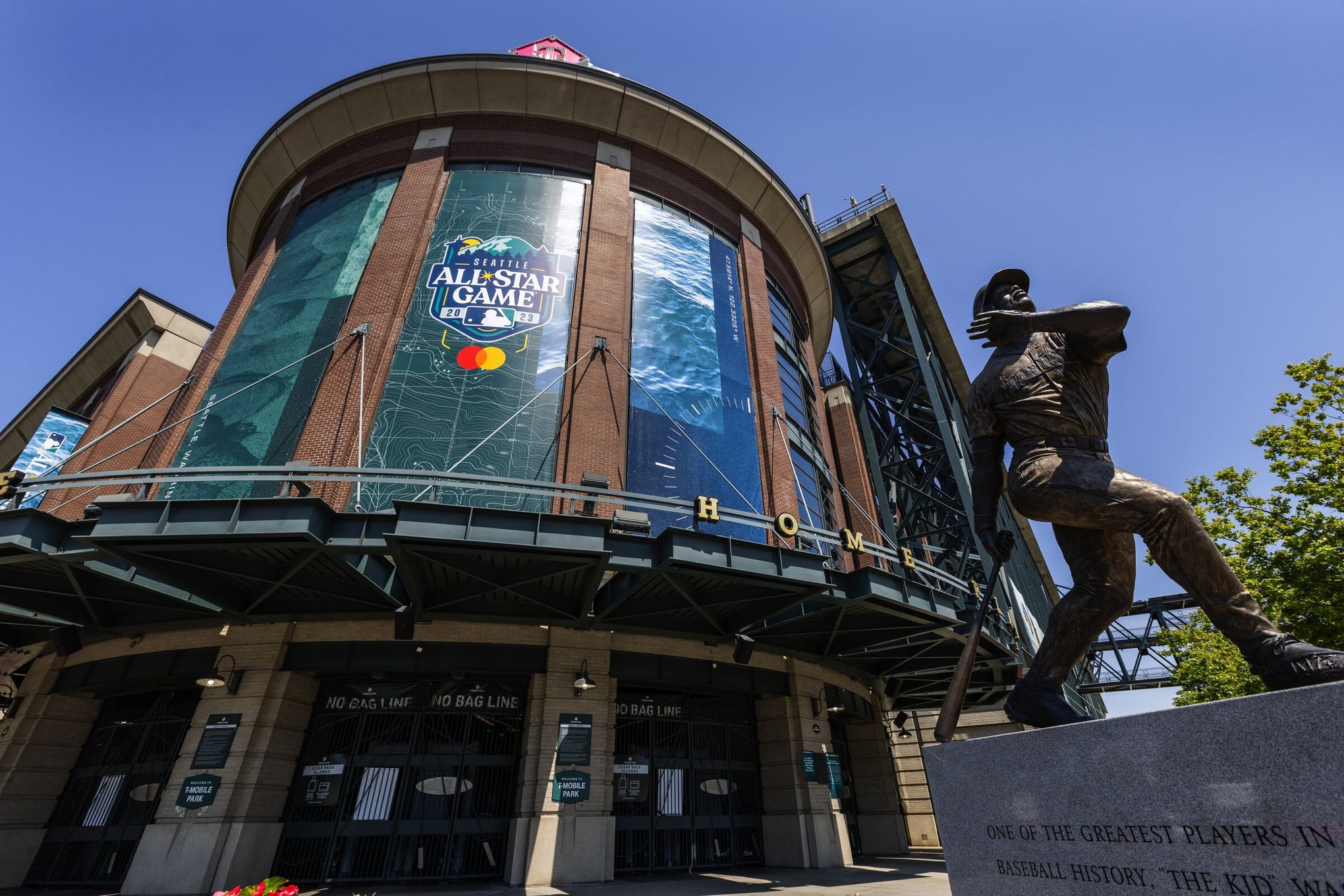 Inside the clubhouse prior to the 2019 MLB All-Star Game