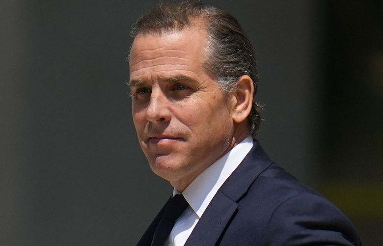 President Joe Biden’s son Hunter Biden leaves after a court appearance, Wednesday, July 26, 2023, in Wilmington, Del. The plea deal in Hunter Biden’s criminal case unraveled during a court hearing Wednesday after a federal judge raised concerns about the terms of the agreement that has infuriated Republicans who believe the president’s son is getting preferential treatment. (AP Photo/Julio Cortez) DEJC108 DEJC108