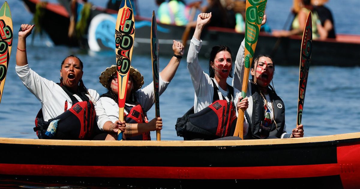After four years, tribal canoes journey Salish Sea once more The