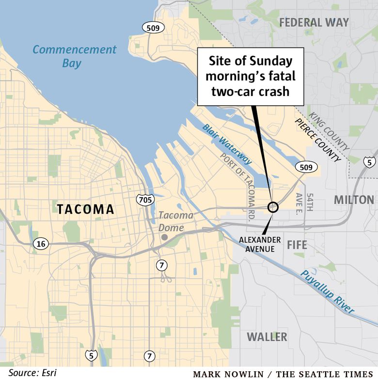 6 dead, 3 injured after two-car crash on Highway 509 in Tacoma