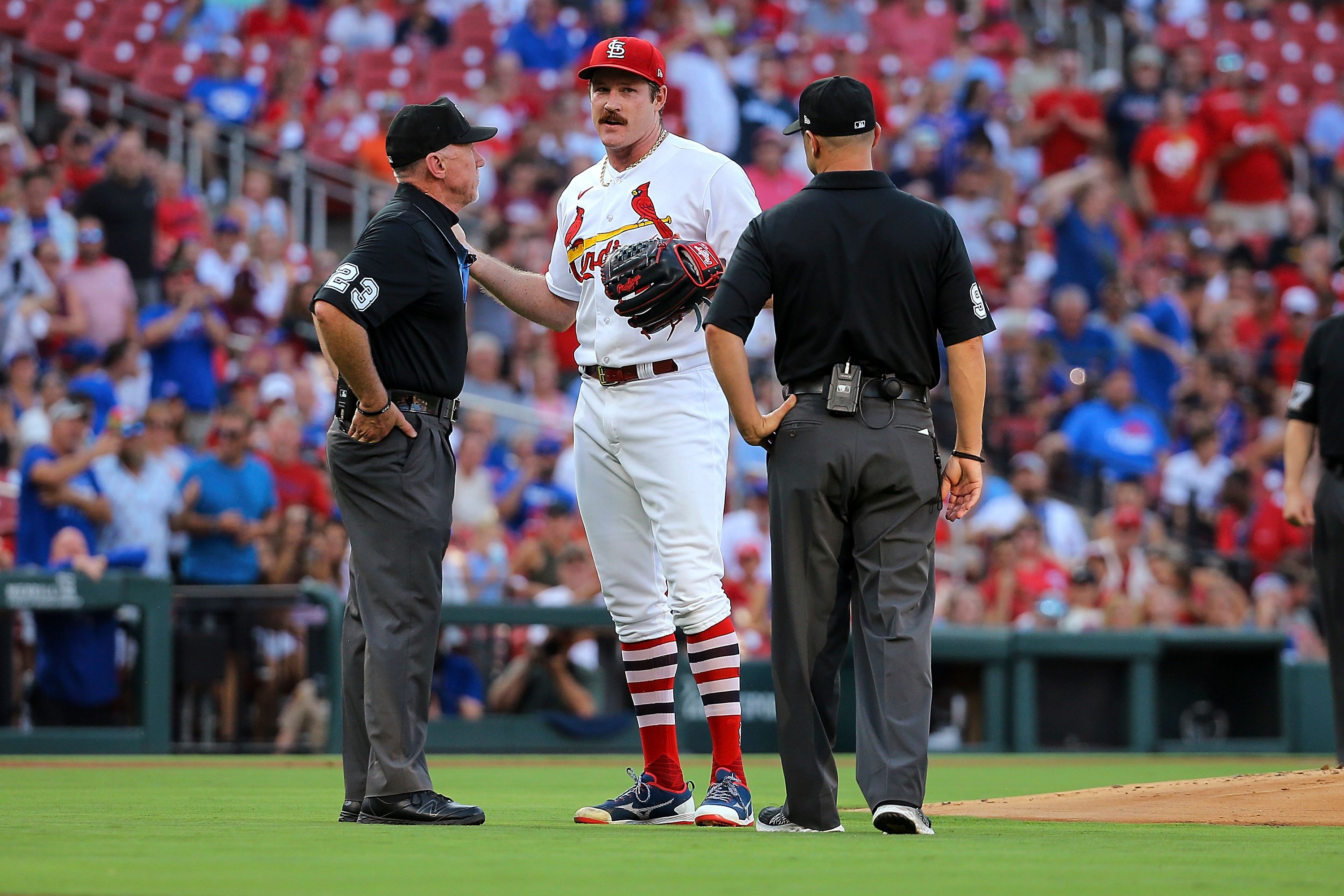 Cardinals Mikolas suspended 5 games and fined for intentionally throwing at Cubs Happ The Seattle Times