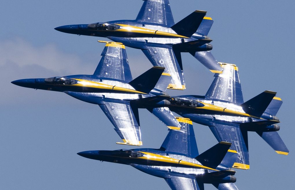 Blue Angels wear yellow flight suits to commemorate 75 years