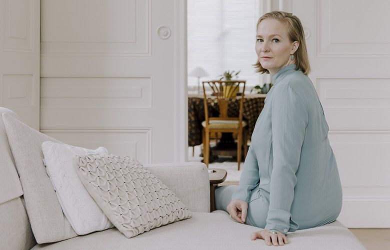 Marietje Schaake, a former member of the European Parliament and a technology expert, at home in Haarlem, Netherlands on July 31, 2023. She was falsely labeled a terrorist last year by BlenderBot 3, an A.I. chatbot developed by Meta. (Ilvy Njiokiktjien/The New York Times) XNYT0411 XNYT0411