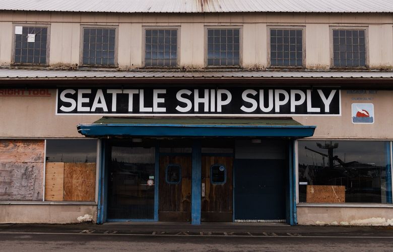 The Ship Supply Building at Fishermen’s Terminal is seen in Seattle Wednesday, August 9, 2023. 224684