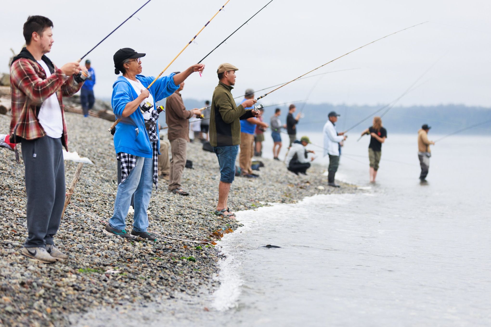 Catch a pink salmon without leaving the shore at this Seattle park