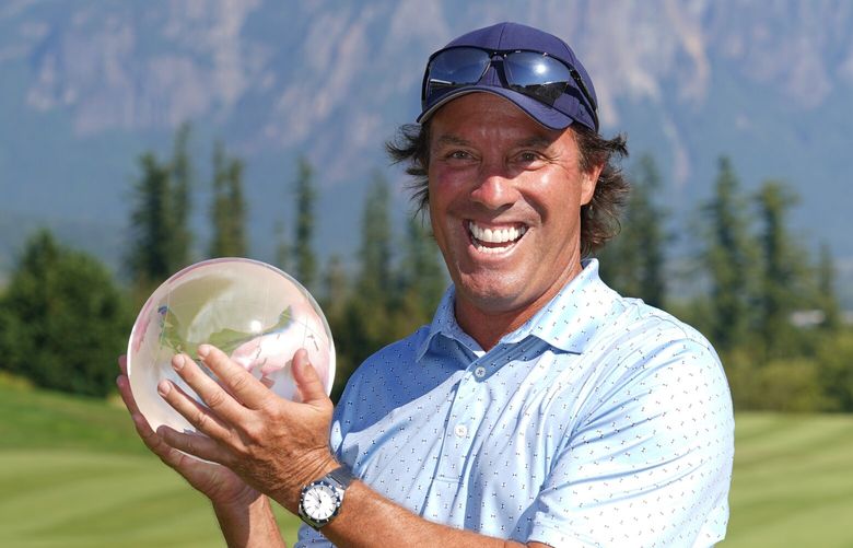 2023 Boeing Classic champion Stephen Ames celebrates his PGA Tour Champions victory with a 19 under tournament win.