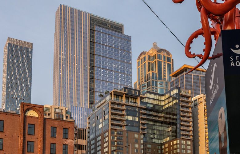 Scenes of Seattle, Washington from the waterfront Tuesday evening on May 16, 2023.