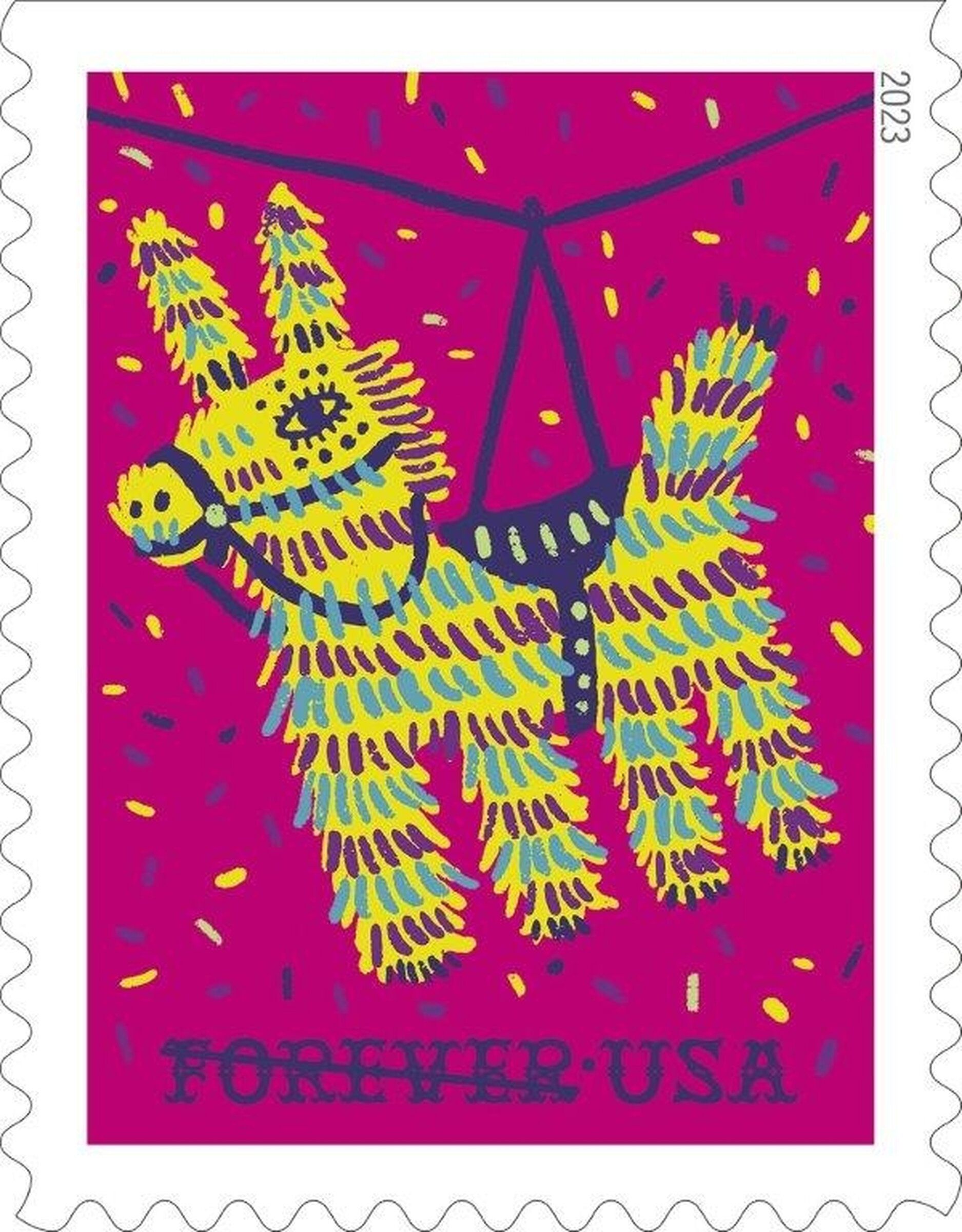 USPS new pi ata stamps created by Seattle artist Victor Mel ndez