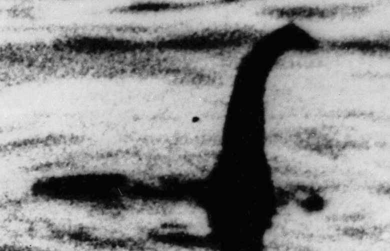 FILE – This undated file photo shows a shadowy shape that some people say is a the Loch Ness monster in Scotland, later debunked as a hoax. The Loch Ness Centre in Scotland is calling for “budding monster hunters” and volunteers to join in what it dubs the largest search for the Loch Ness Monster since the 1970s. The visitor attraction said Thursday, Aug. 3, 2023, that modern technology such as drones that produces thermal images of the lake will “search the waters in a way that has never been done before.”  (AP Photo/File) LBL101 LBL101