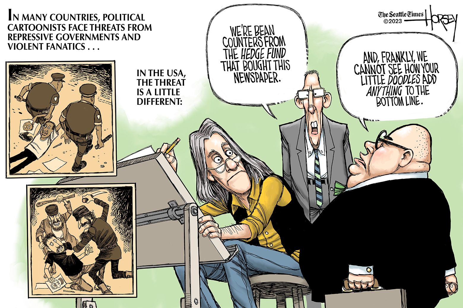 modern political newspaper cartoons