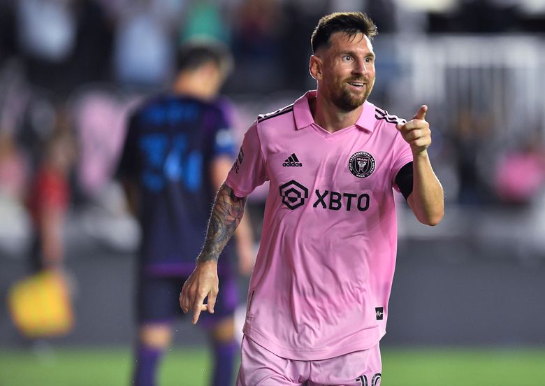 Jordi Alba of Inter Miami CF celebrates after scoring a goal in