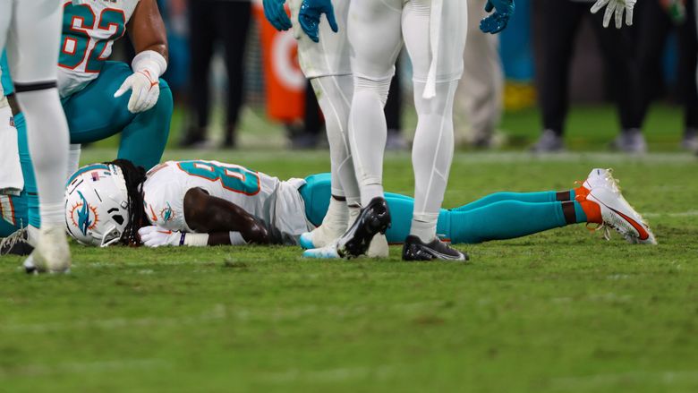 Miami Dolphins wide receiver Daewood Davis (87) catches a pass