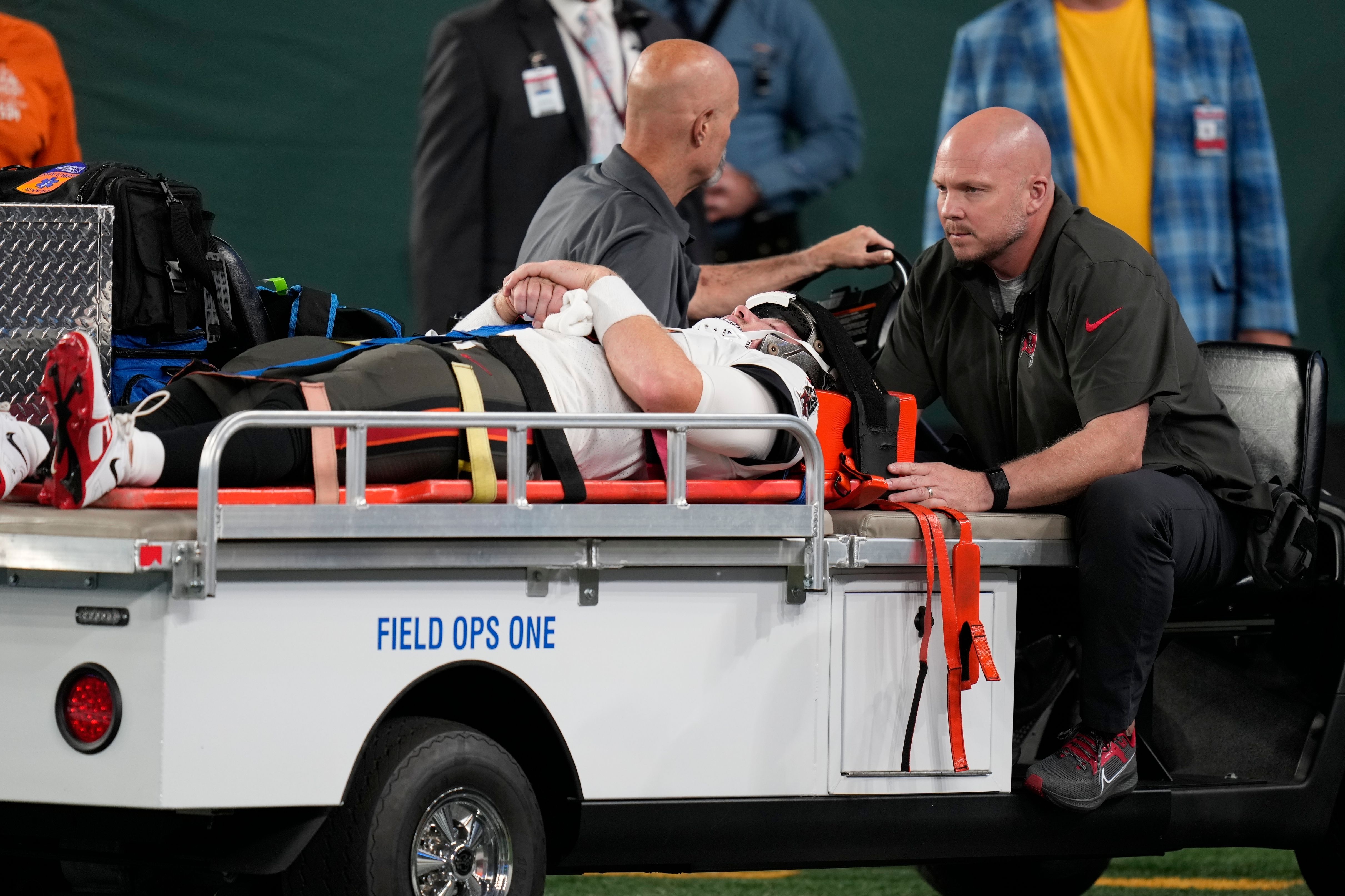 Buccaneers QB John Wolford taken to a hospital with a neck injury