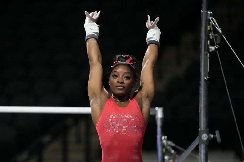 Simone Biles Signals a Return to Elite Gymnastics - The New York Times