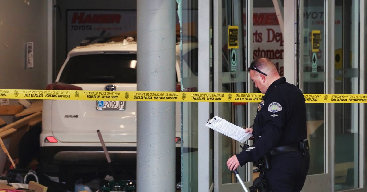 Vehicle strikes 3, fatally injuring 1 in service area of Los Angeles