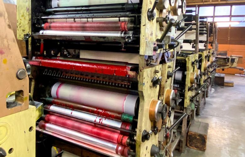 The Seattle Daily Journal of Commerce press, which was used until July.
