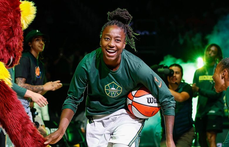 Jewell Loyd takes the court for Friday’s game with Minnesota. 224763
