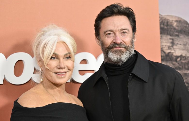 FILE – Hugh Jackman, right., and Deborra-Lee Furness Jackman attend the premiere of Apple Original Films’ “Ghosted” in New York on April 18, 2023. Jackman and Deborra-lee Jackman have decided to end their marriage after 27 years and two children, the pair told People magazine Friday. In a joint statement provided to People, they said they “have been blessed to share almost 3 decades together as husband and wife in a wonderful, loving marriage.” (Photo by Evan Agostini/Invision/AP, File) NYET510 NYET510