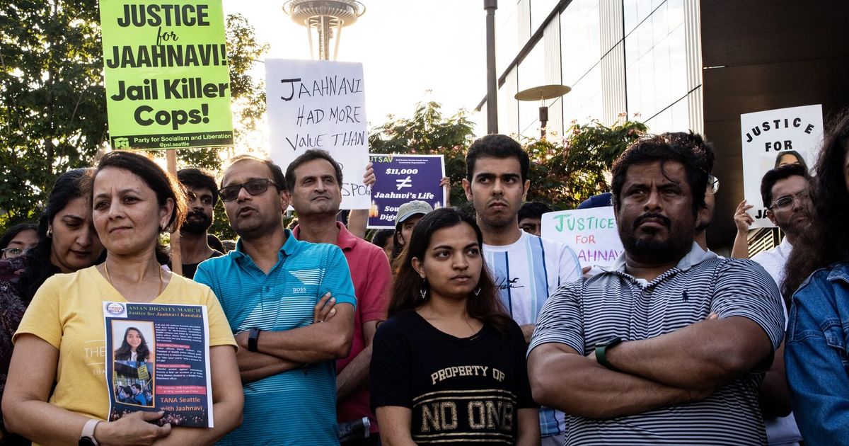 西雅图游行呼吁公正对待和尊重Jaahnavi Kandula