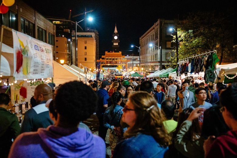 Thousands of people flock to the annual CID Night Market to visit local vendors, eat street food and gather with the community. (Courtesy of Cham Bunphoath)