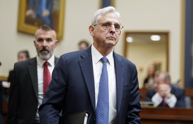 Attorney General Merrick Garland appears before a House Judiciary Committee hearing, Wednesday, Sept. 20, 2023, on Capitol Hill in Washington. (AP Photo/J. Scott Applewhite) DCSA117 DCSA117