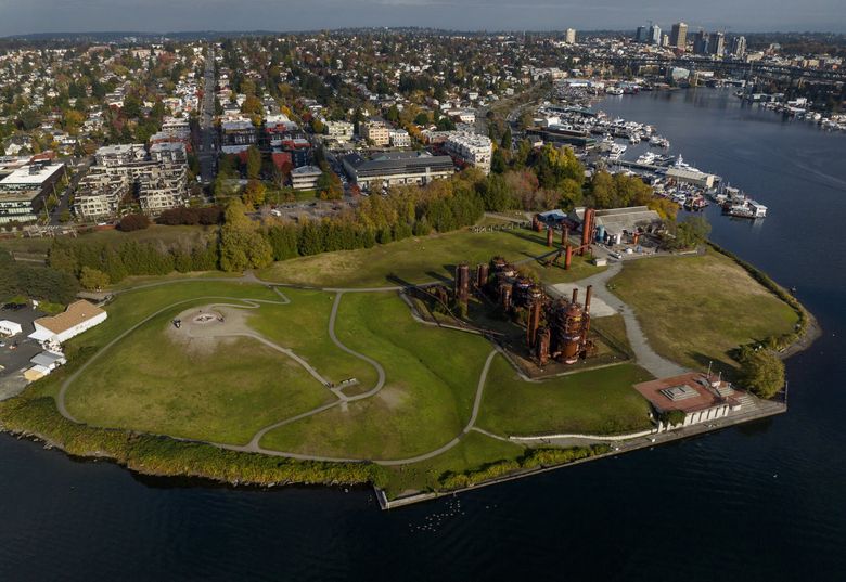 Gas Works Park At Night