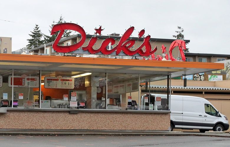 Popular local burger chain Dick’s Drive-in has announced it will be opening a 10th location in South Everett. The storefront pictured here is of the Crown Hill Dick’s Drive-in, as seen on November 17, 2020.
