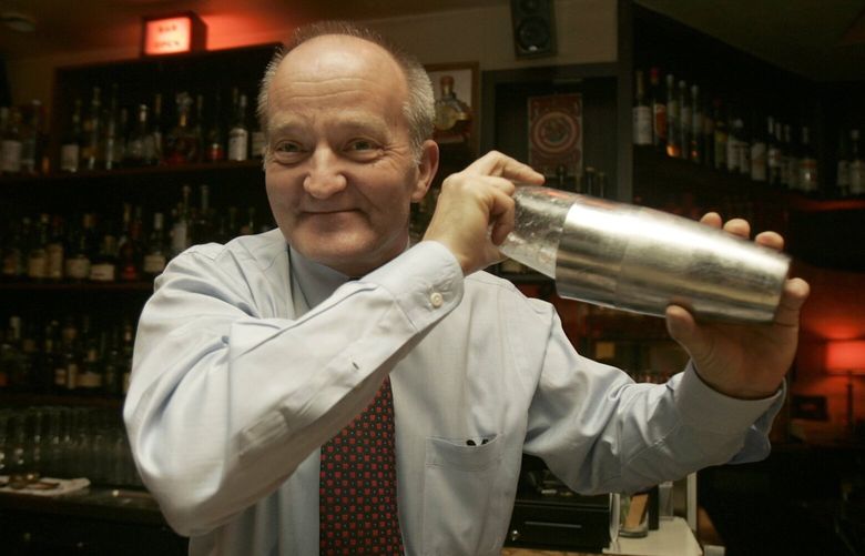 In this March 4, 2009 file photograph, Murray Stenson, bartender at Zig Zag Cafe in Seattle, Washington, was named “Best Bartender in America.” (Erika Schultz/Seattle Times/MCT)
