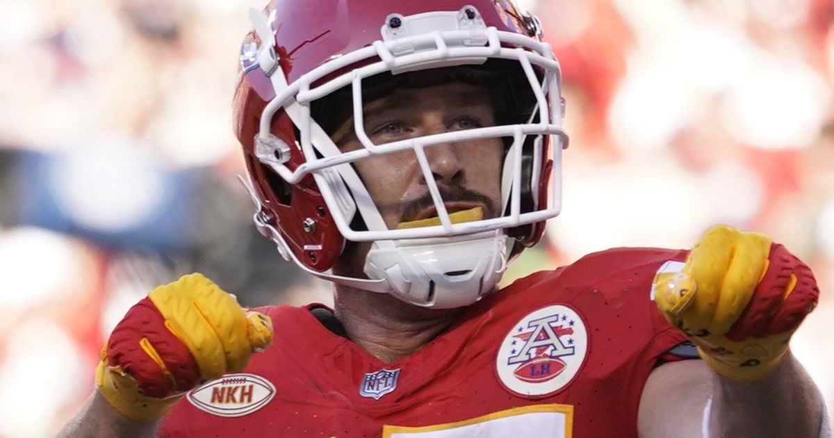 Taylor Swift is a fan and suddenly, so is everyone else. Travis Kelce jersey  sales jump nearly 400%