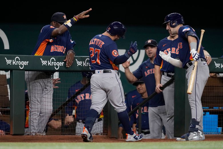 Altuve homers 3 times, Maldonado twice as Astros pummel reeling Rangers  14-1 – KLBK, KAMC