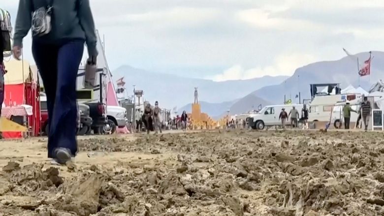 Wait times to exit Burning Man drop after flooding left tens of thousands  stranded in Nevada desert