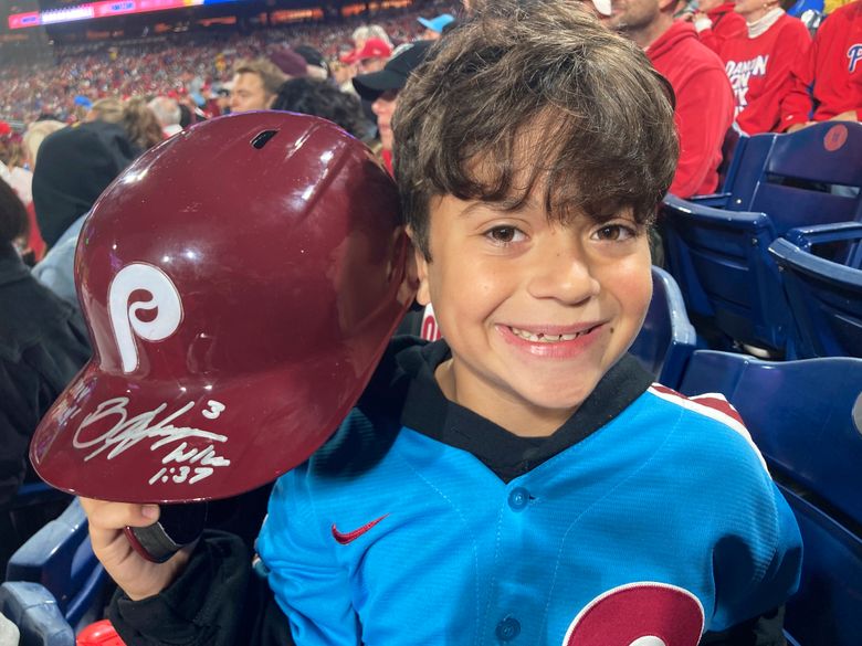 Phillies' Harper flips out on ump, tosses helmet into the stands where it's  retrieved by 10-year-old – KGET 17