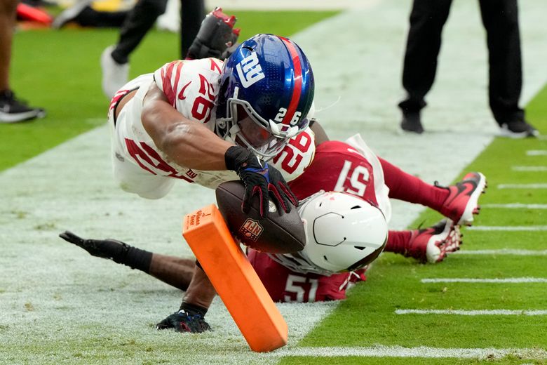 Giants running back Saquon Barkley has a sprained right ankle, AP