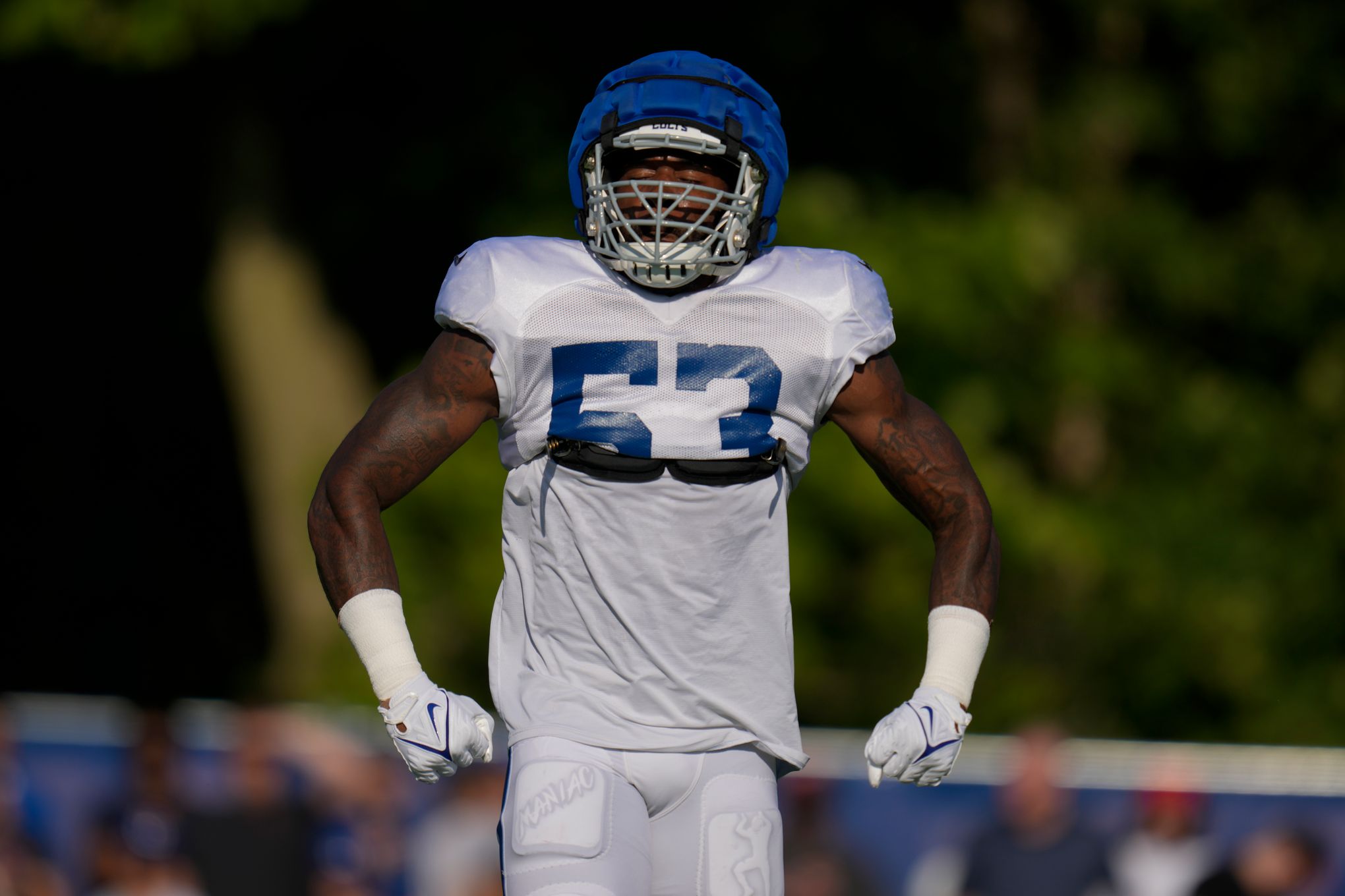 Shaquille Leonard of the Indianapolis Colts after an interception in  News Photo - Getty Images