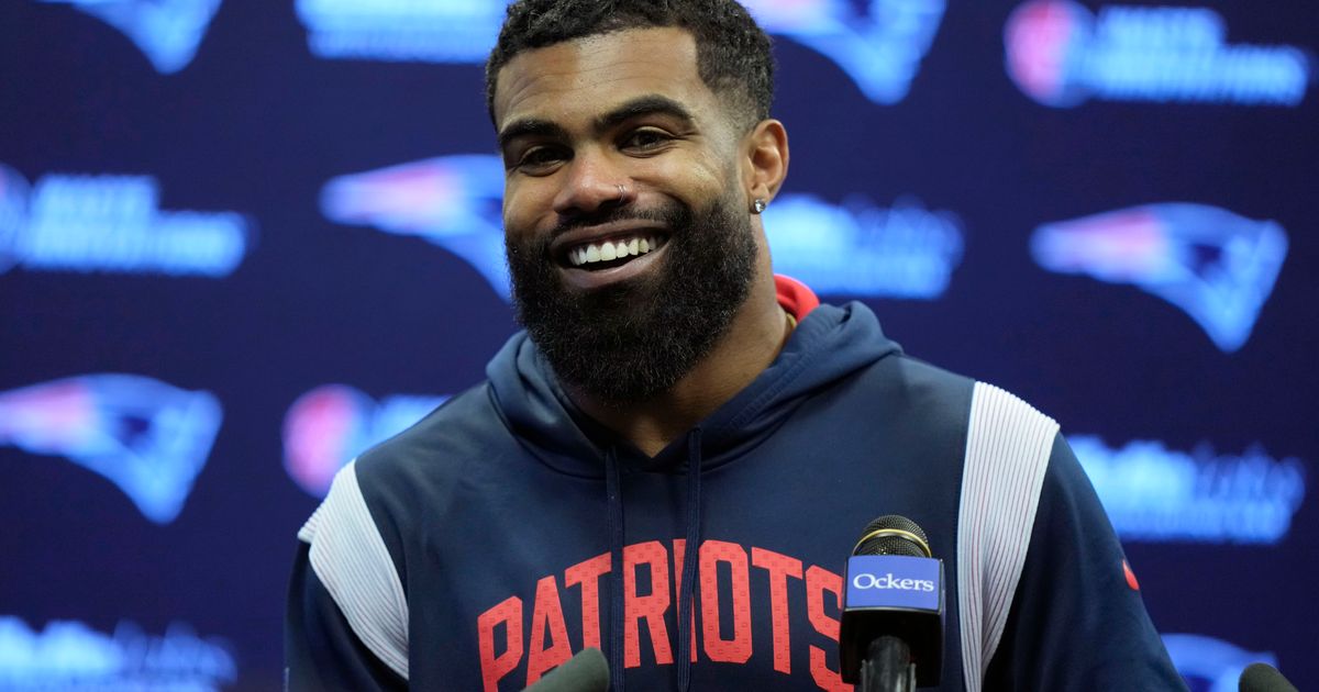 Patriots' Ezekiel Elliott anticipates 'emotions' in return to AT&T Stadium  to face Cowboys 