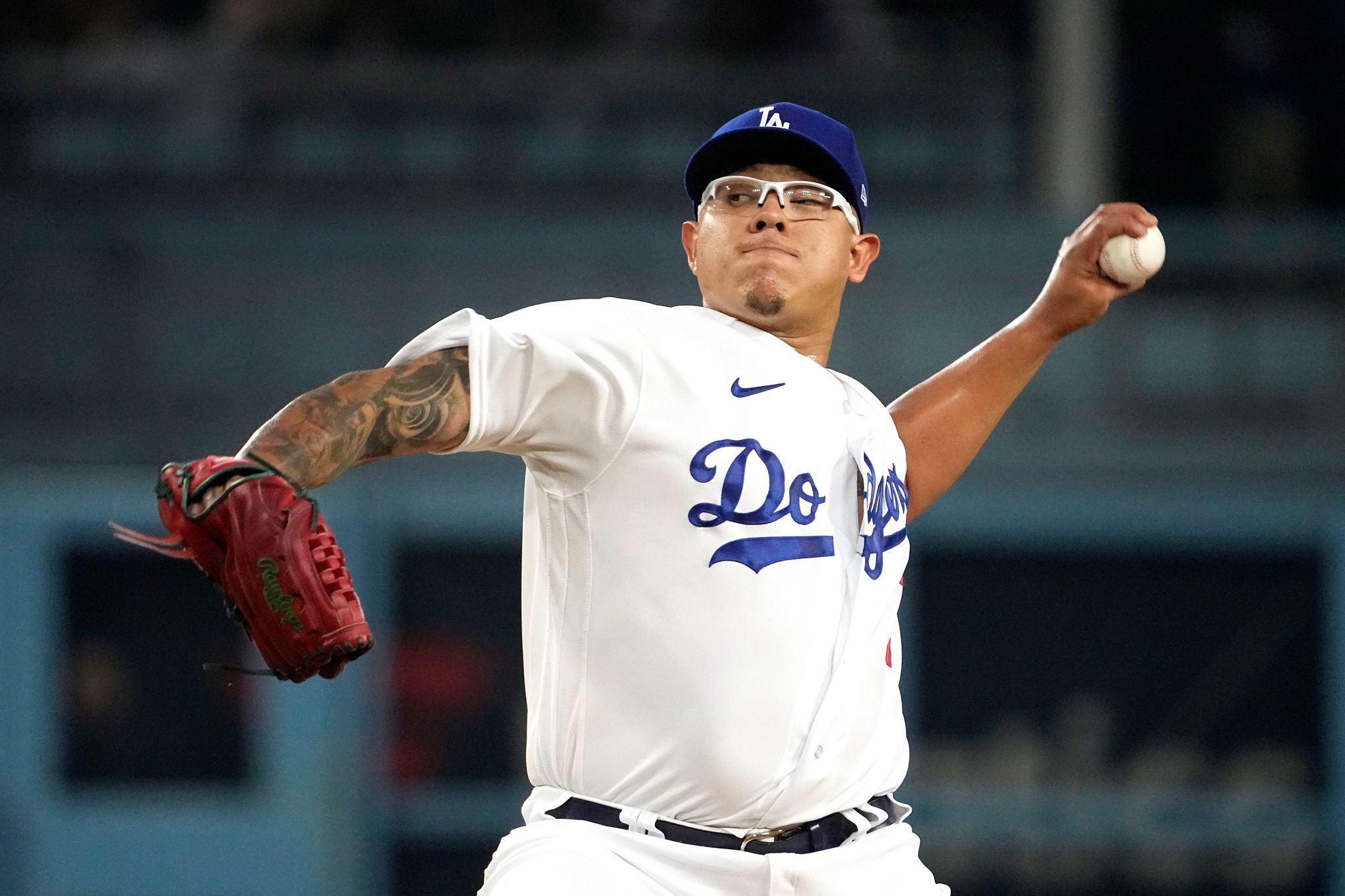 The Dodgers Stadium was giving away City Connect Julio Urias Jersey Aw