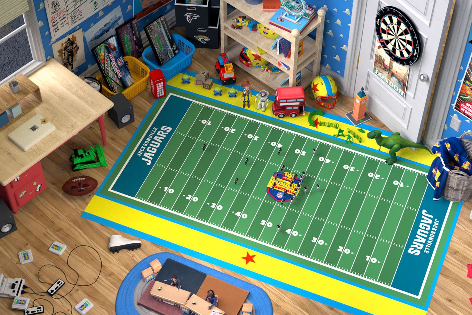 Toy Story' meets the NFL: Sunday's Falcons-Jaguars game to feature