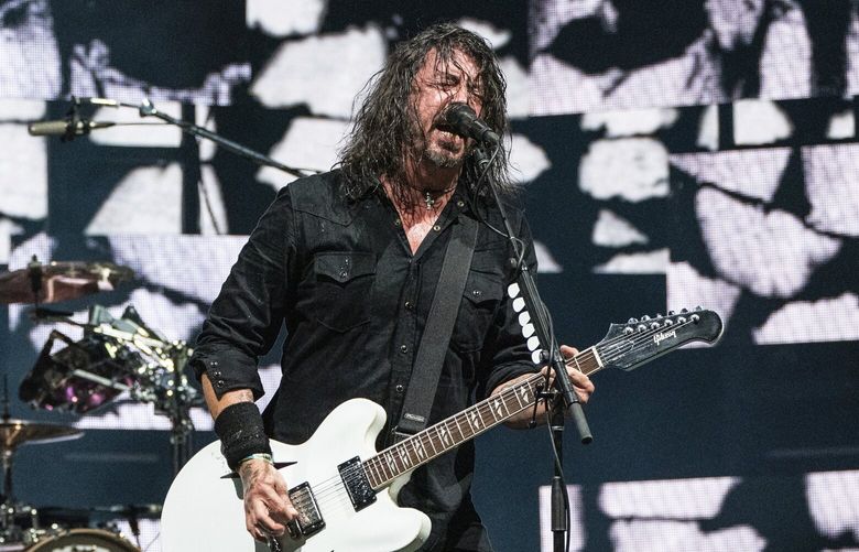 Dave Grohl of the Foo Fighters performs during the 2023 Bonnaroo Music and Arts Festival on Sunday, June 18, 2023, in Manchester, Tenn. (Photo by Amy Harris/Invision/AP)