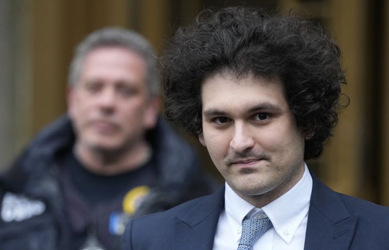 Sam Bankman-Fried leaves Manhattan federal court in New York on Feb. 16, 2023. The fraud trial of Bankman-Fried, the founder of failed cryptocurrency brokerage FTX, begins Tuesday with jury selection. (AP Photo/Seth Wenig, File) 