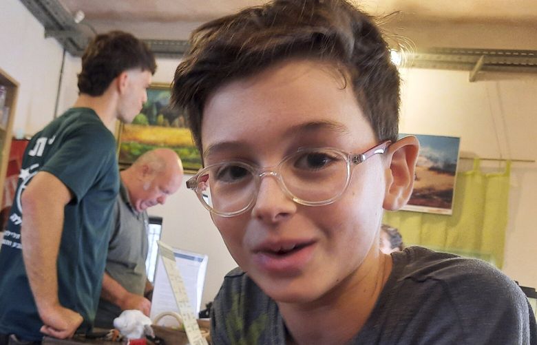 This photo provided by Avi Zichri shows his son, Ohad Munder-Zichri, on Oct. 1, 2023. Ohad turned 9 on Monday, Oct. 23, but instead of celebrating at home with his family and friends, he was somewhere in Gaza, one of more than 200 hostages held by Hamas since the militants’ devastating Oct. 7 incursion. (Courtesy of Avi Zichri via AP) XKS104 XKS104